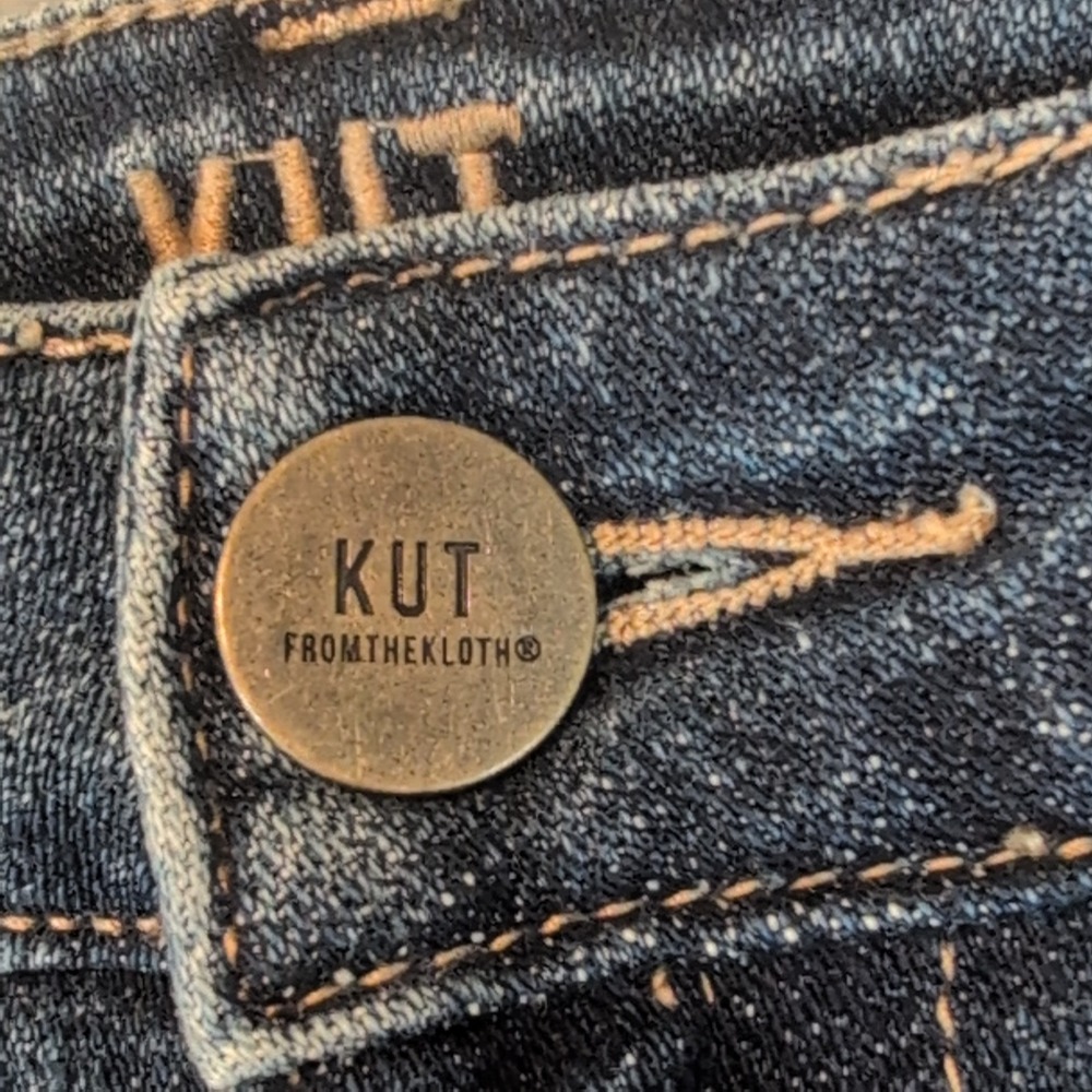 KUT from the Kloth Straight Leg Jeans Dark Wash Blue SP333MA2 Womens 6 - Picture 5 of 15
